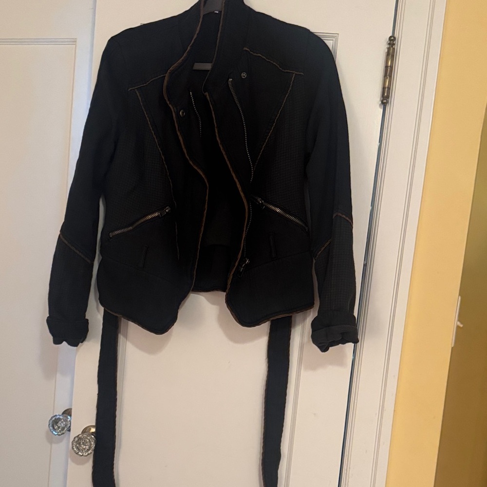 Free People Blue and Brown Women's Jacket